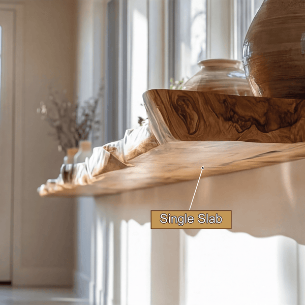 Darmion Live Edge Solid Wood Floating Shelf SPA302356