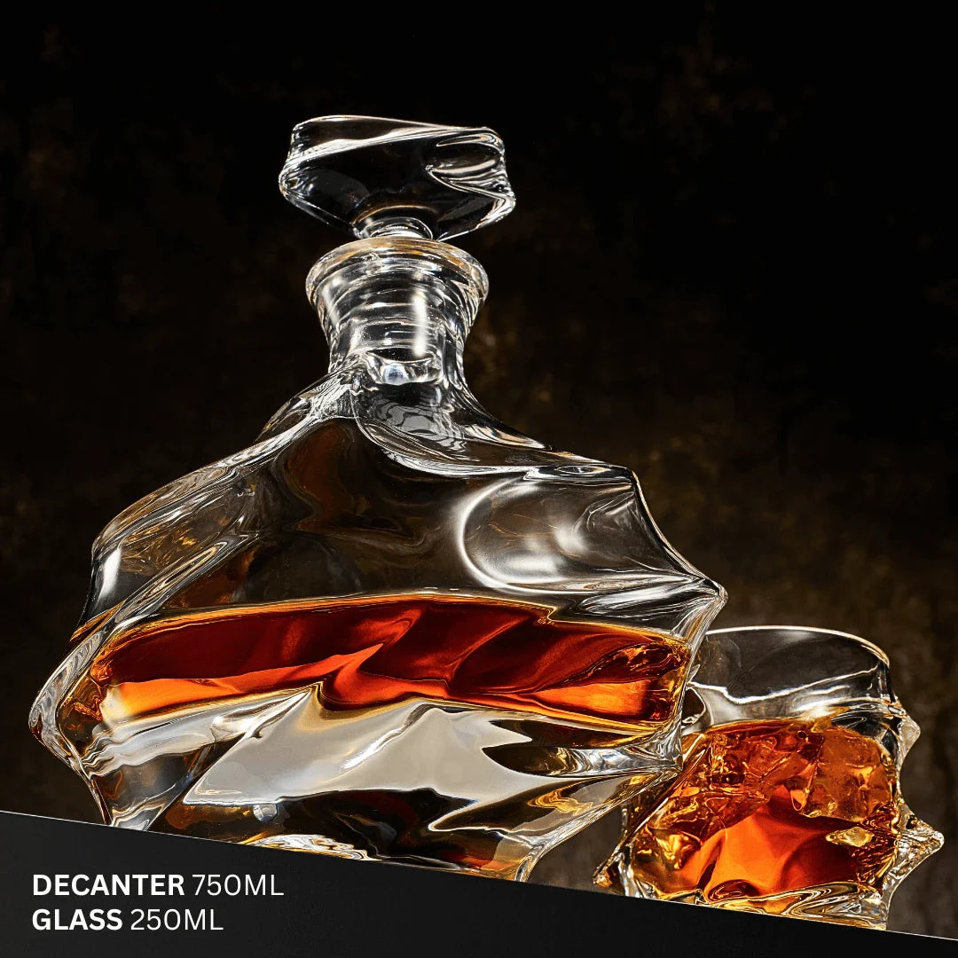 Storm Japanese Crystal Whisky Decanter TsukiGlass