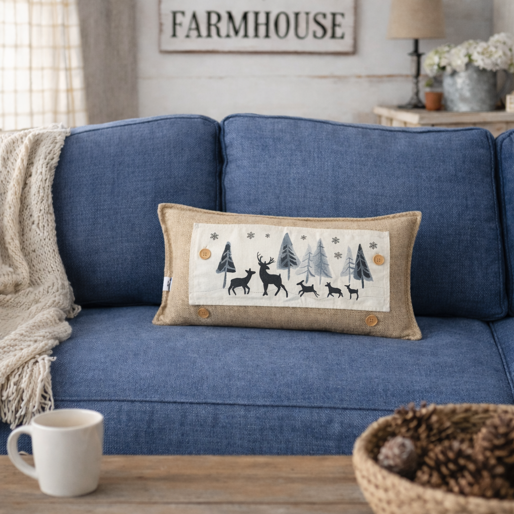 PILLOW ONLY (with fluffy insert): Country Idaho Potato Sack Burlap: RECTANGLE BURLAP PILLOW (with insert)