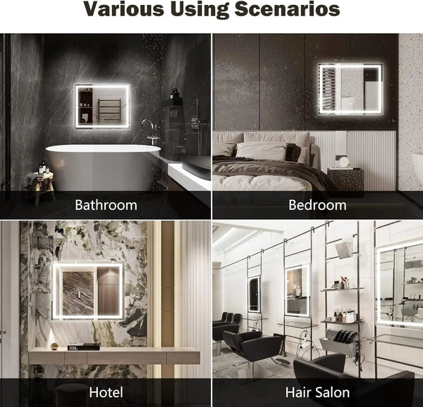 Deluxe Center Glow LED Bathroom Mirror