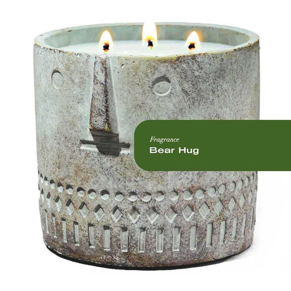 Bear Hug Stone Face Candle 27oz - Gifts for You 'n Me