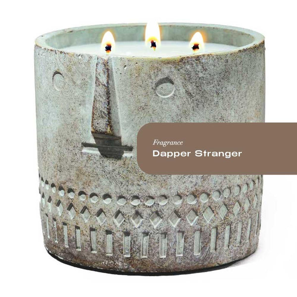 Dapper Stranger Stone Face Candle 27oz - Gifts for You 'n Me