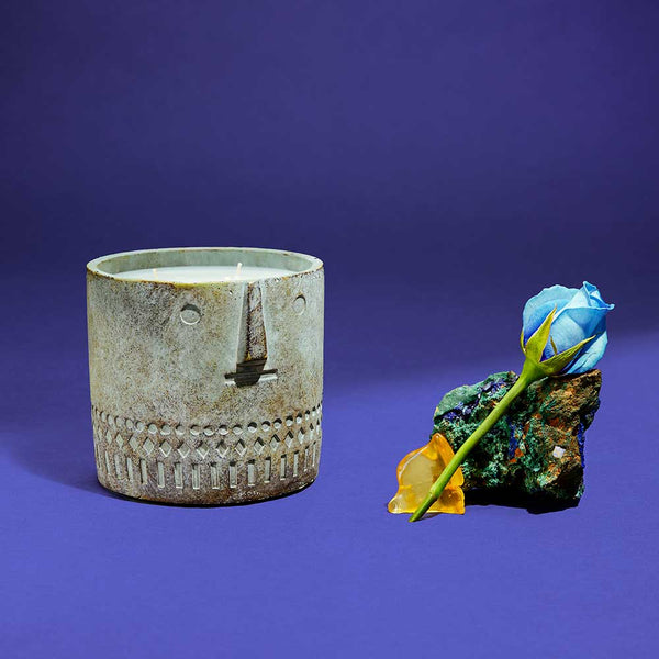 Midnight Soleil Stone Face Candle 27oz