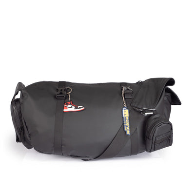 Designer Black Messenger Bag