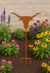 Texas Longhorn wrought iron flower bed decor