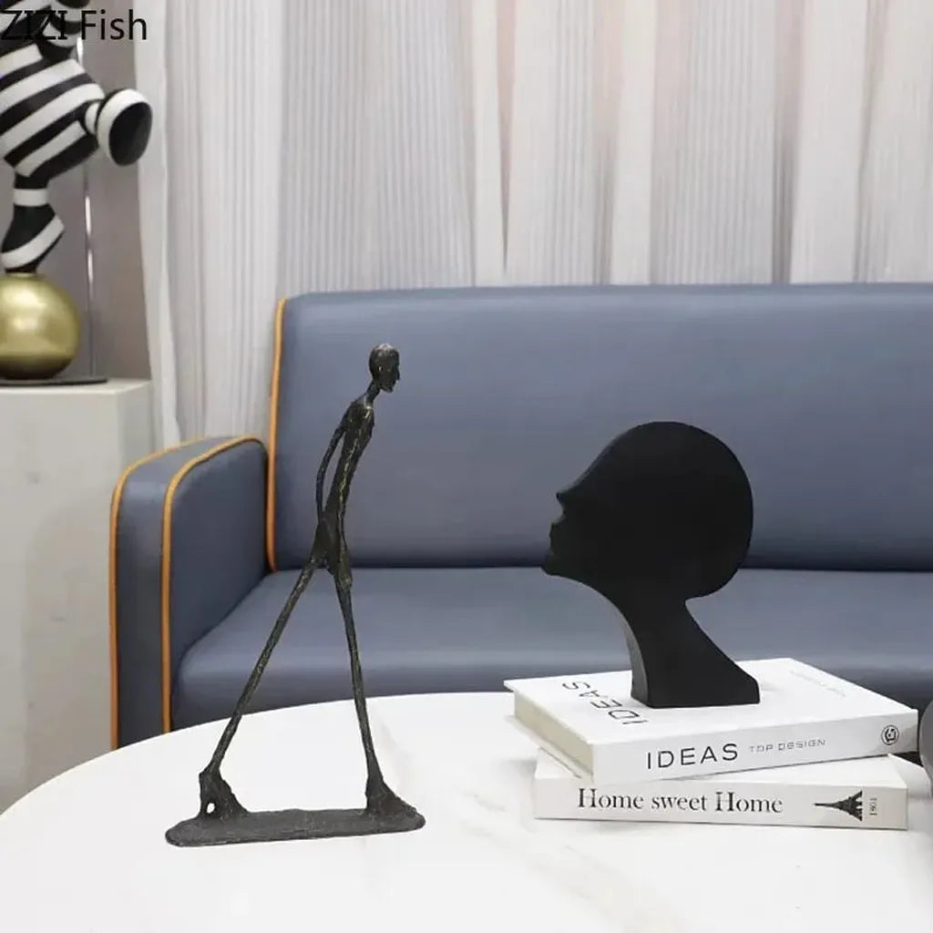 Desk Statue - Modern Metal Small