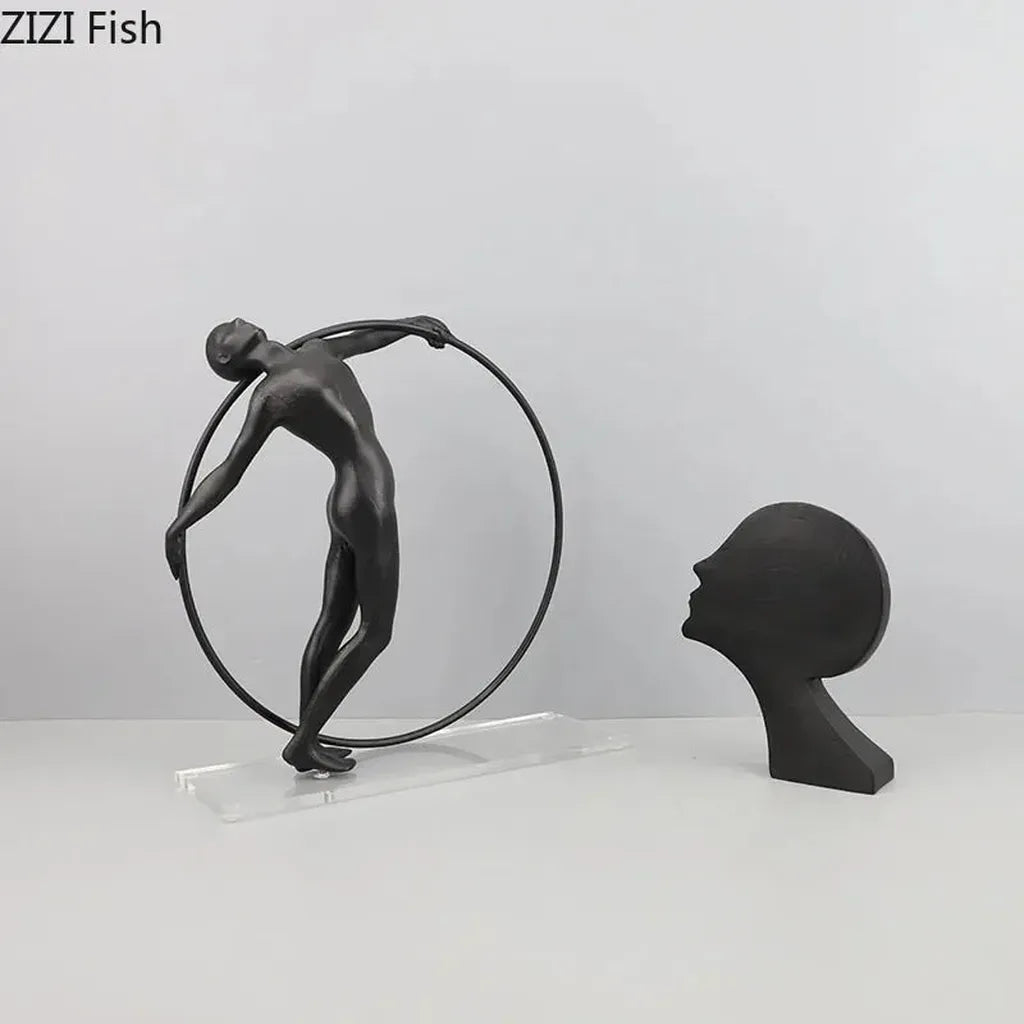 Desk Statue - Modern Metal Small