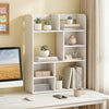 Desktop Display Rack with 8 Open Cubes for Home Office-White