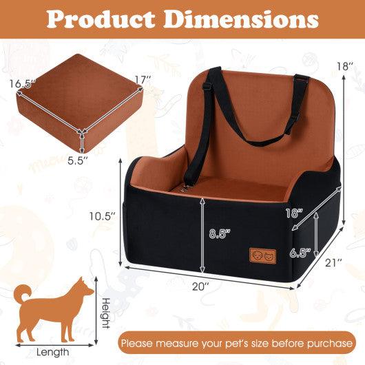 Detachable Dog Booster Car Seat Fits Front and Back Seat