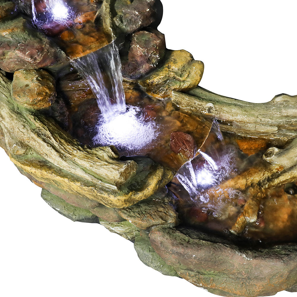 Resin Driftwood Creek Horizontal Outdoor Fountain 39 in