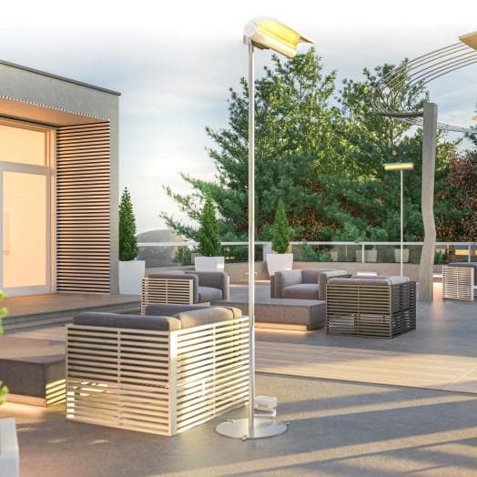 Dimplex - Indoor/Outdoor Electric Infrared Heater Permanent Location Floor Stand - DSHSTAND