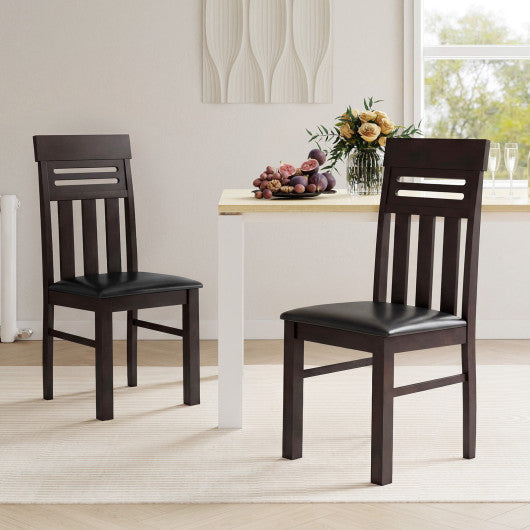 Dining Chairs High Back Dining Room Chairs Set of 2-Brown