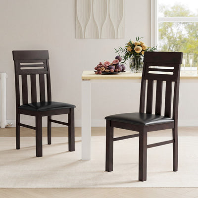 Dining Chairs High Back Dining Room Chairs Set of 2-Brown