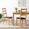 Dining Chairs Set of 2 Farmhouse Dining Room Chairs with Hollowed Backrest-Natural
