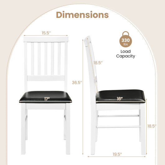 Dining Chairs Set of 2 Modern Mid Century Dining Room Chairs-White
