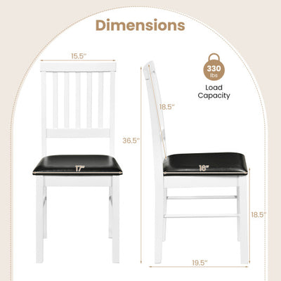 Dining Chairs Set of 2 Modern Mid Century Dining Room Chairs-White