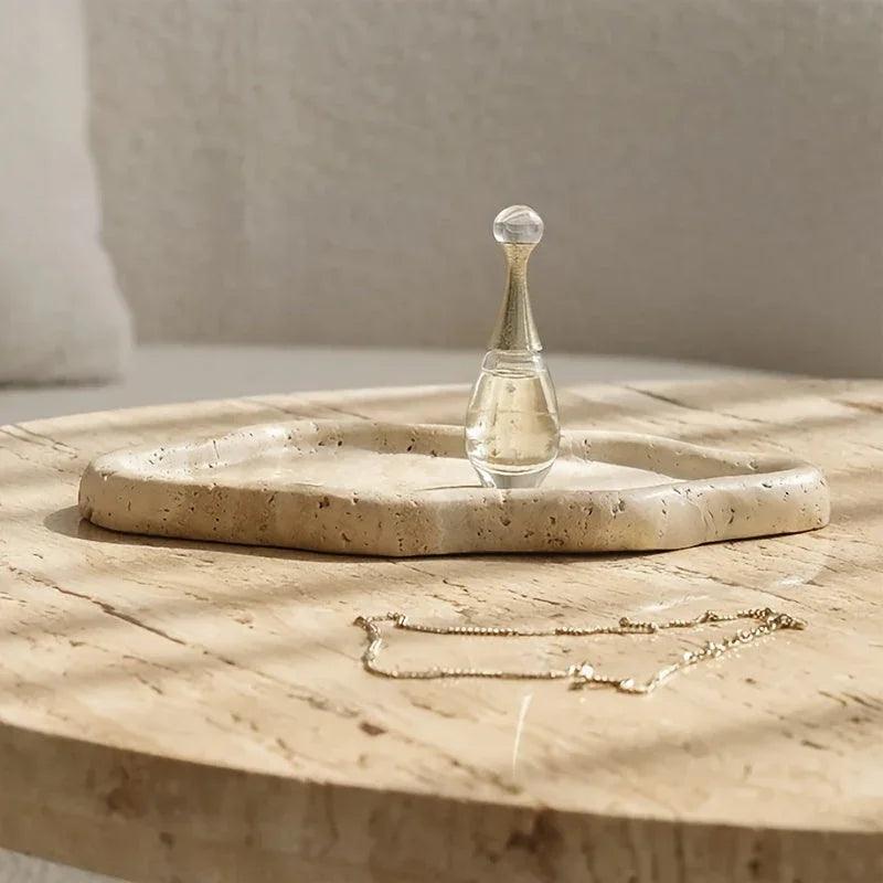 Display Tray - Cloud Marble Small