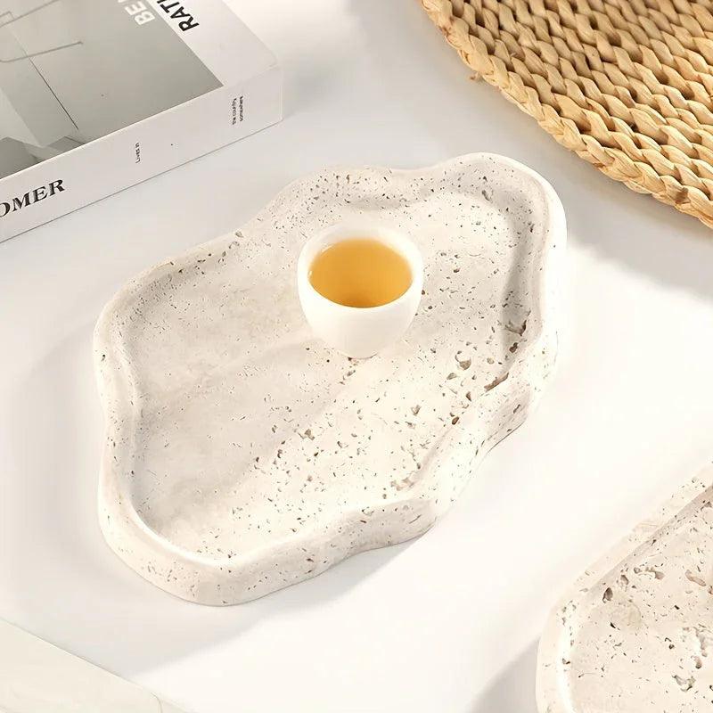 Display Tray - Cloud Marble Small
