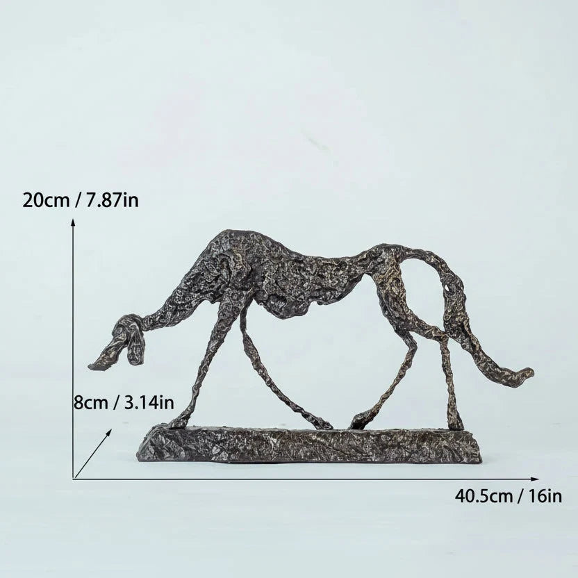 Dog Statue - Abstract Bronze Small