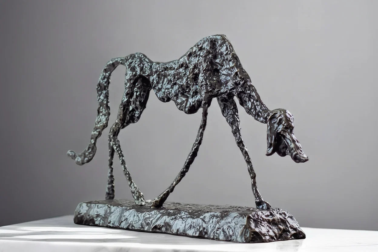 Dog Statue - Abstract Bronze Small