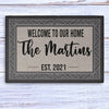 Welcome To Our Home Personalized Custom Doormat - 24x16 inch - 60x40 cm