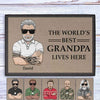 The World's Best Grandpa Personalized Doormat - 24x16 inch - 60x40 cm