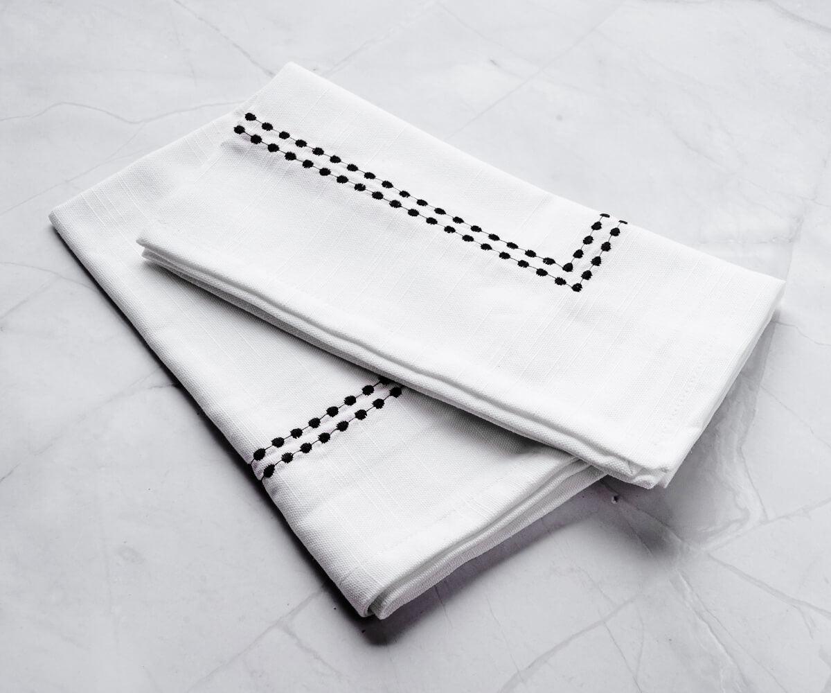 Black Embroidered Napkins