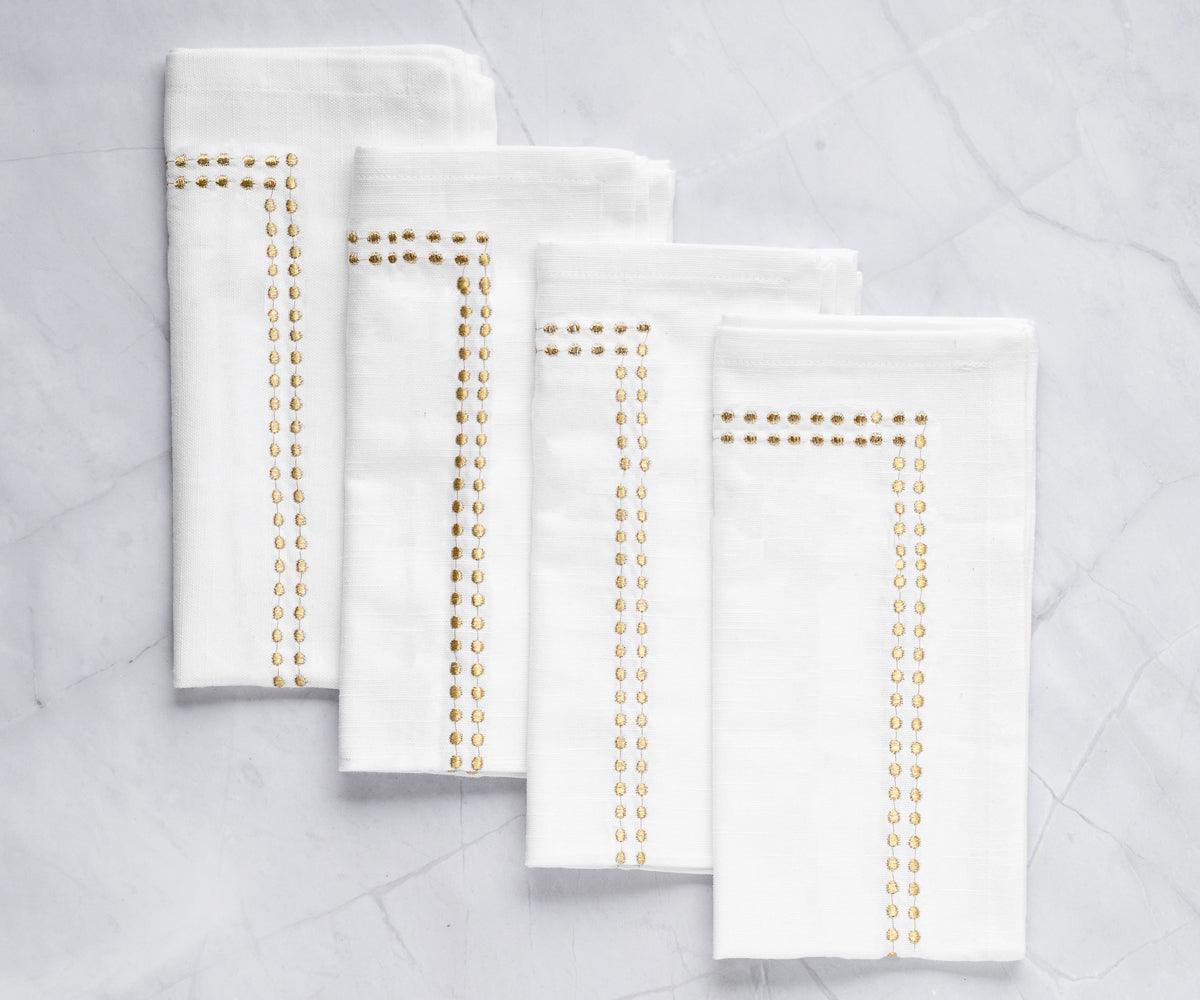 White Dinner Napkins - Pearl Napkins