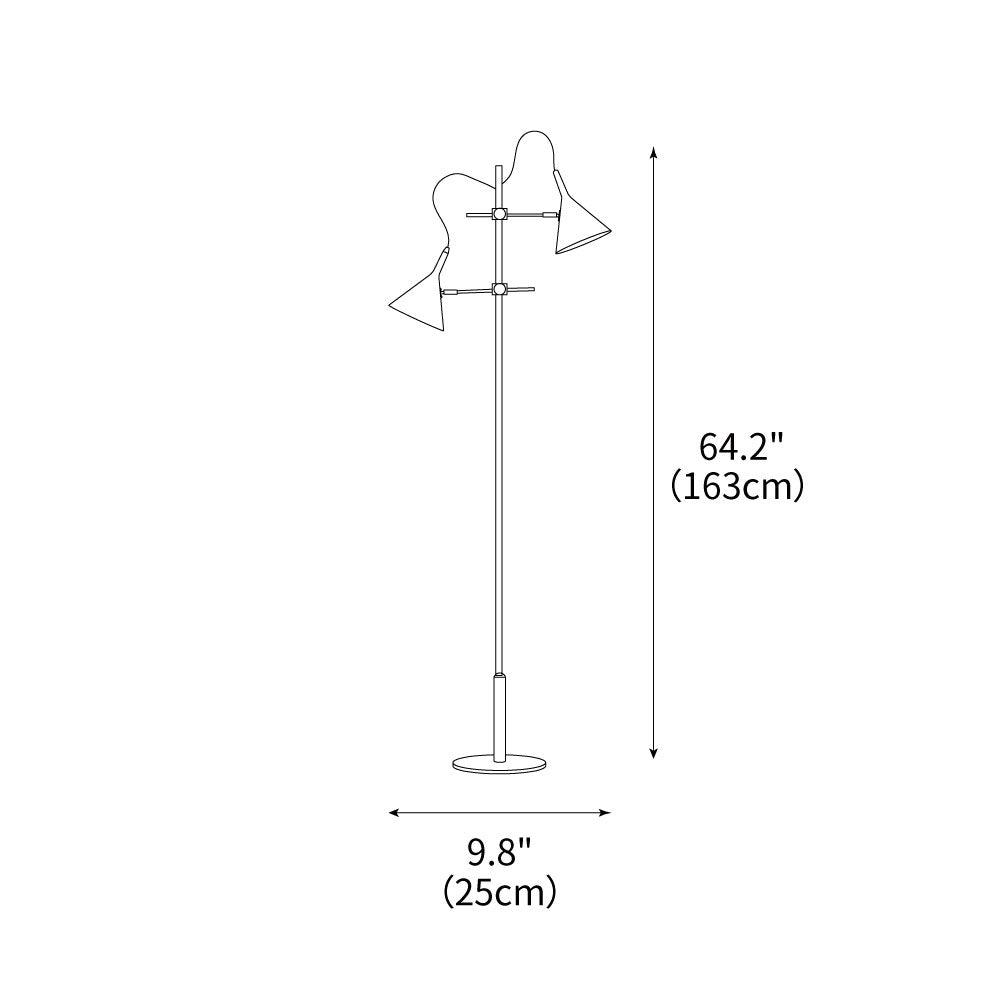 Double Bar Floor Lamp 9.8