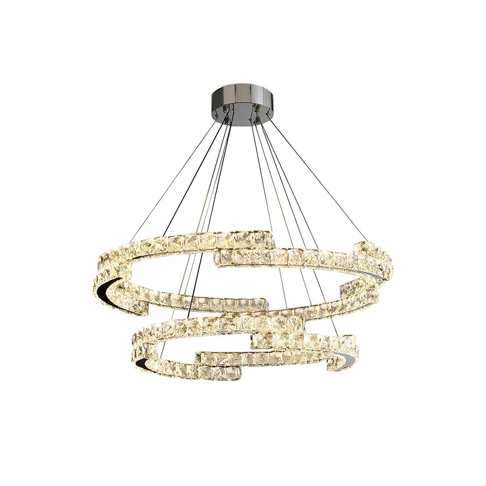 Double Ring Crystal Chandelier