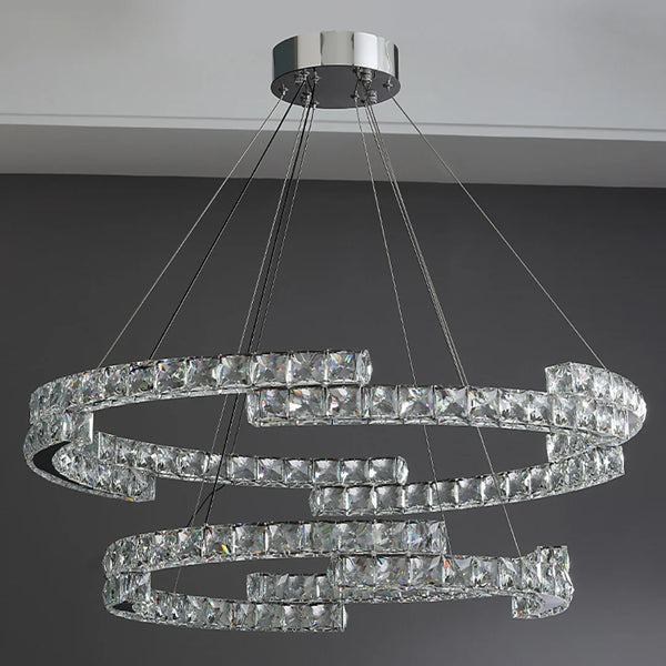 Double Ring Crystal Chandelier
