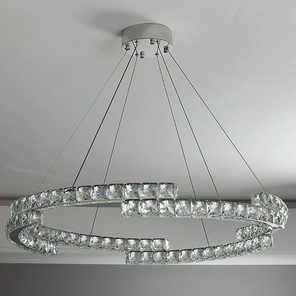 Double Ring Crystal Chandelier