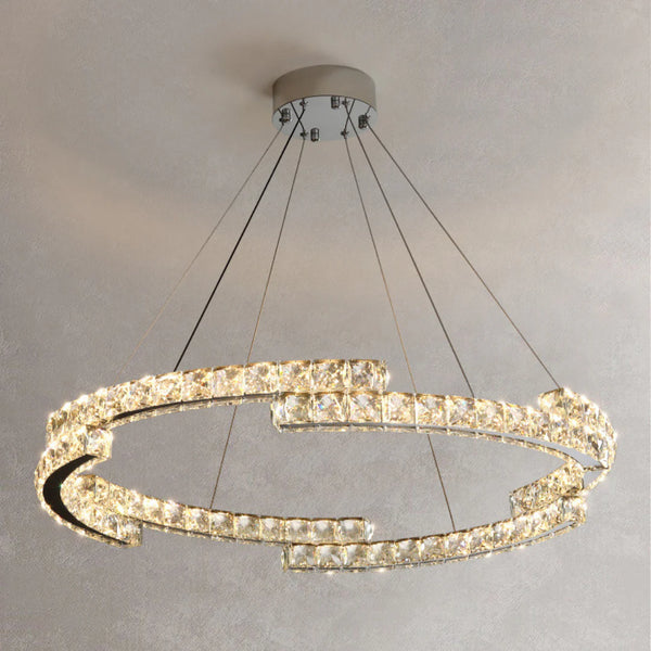 Double Ring Crystal Chandelier