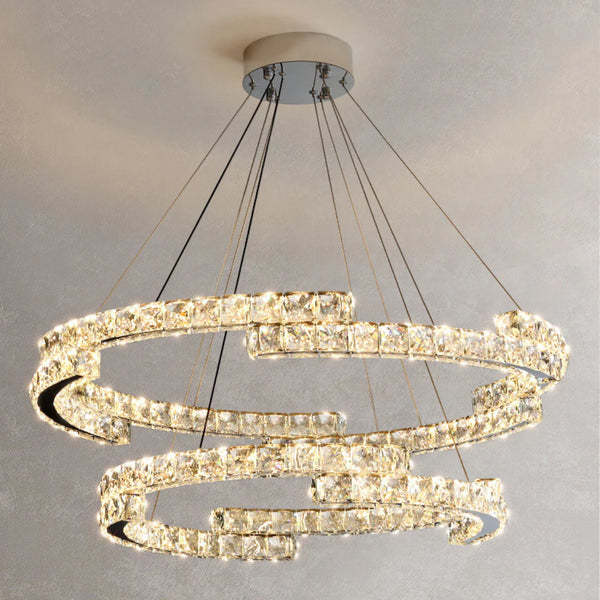 Double Ring Crystal Chandelier
