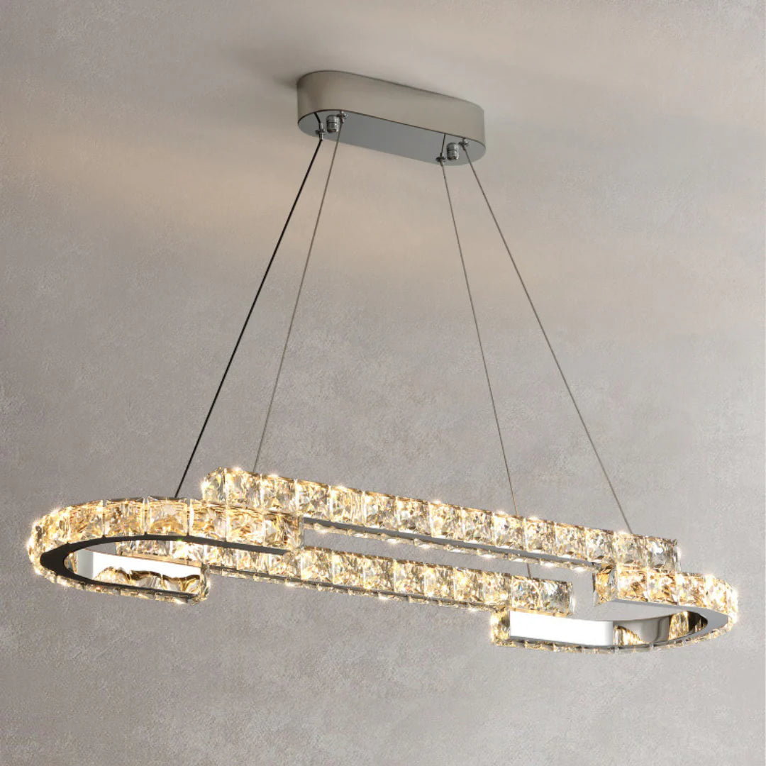 Double Ring Crystal Chandelier