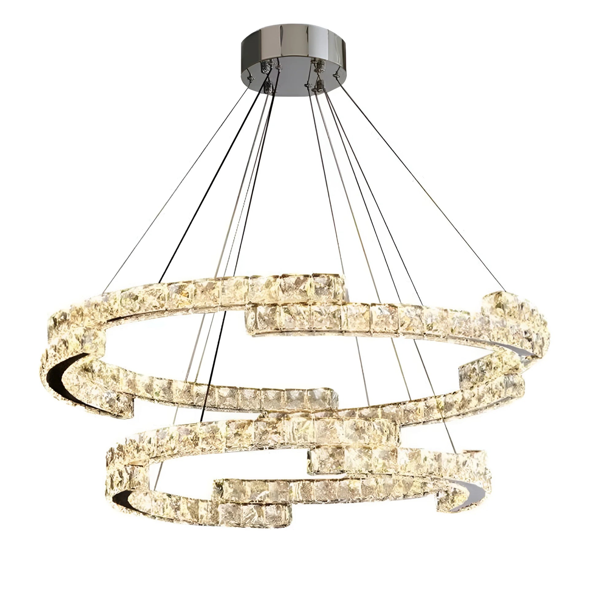 Double Ring Crystal Chandelier