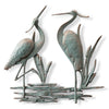 Double Garden Heron Wall Plaque