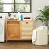 Double Tilt-out Laundry Hamper with 2 Removable Bins-Natural