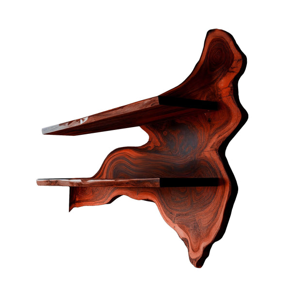 Dravino Live Edge Solid Wood Floating Wine Shelf