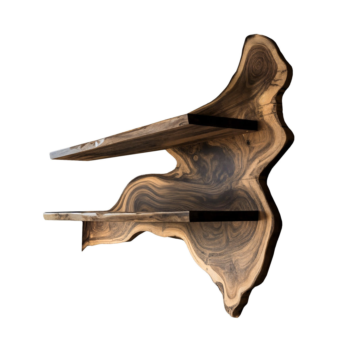 Dravino Live Edge Solid Wood Floating Wine Shelf