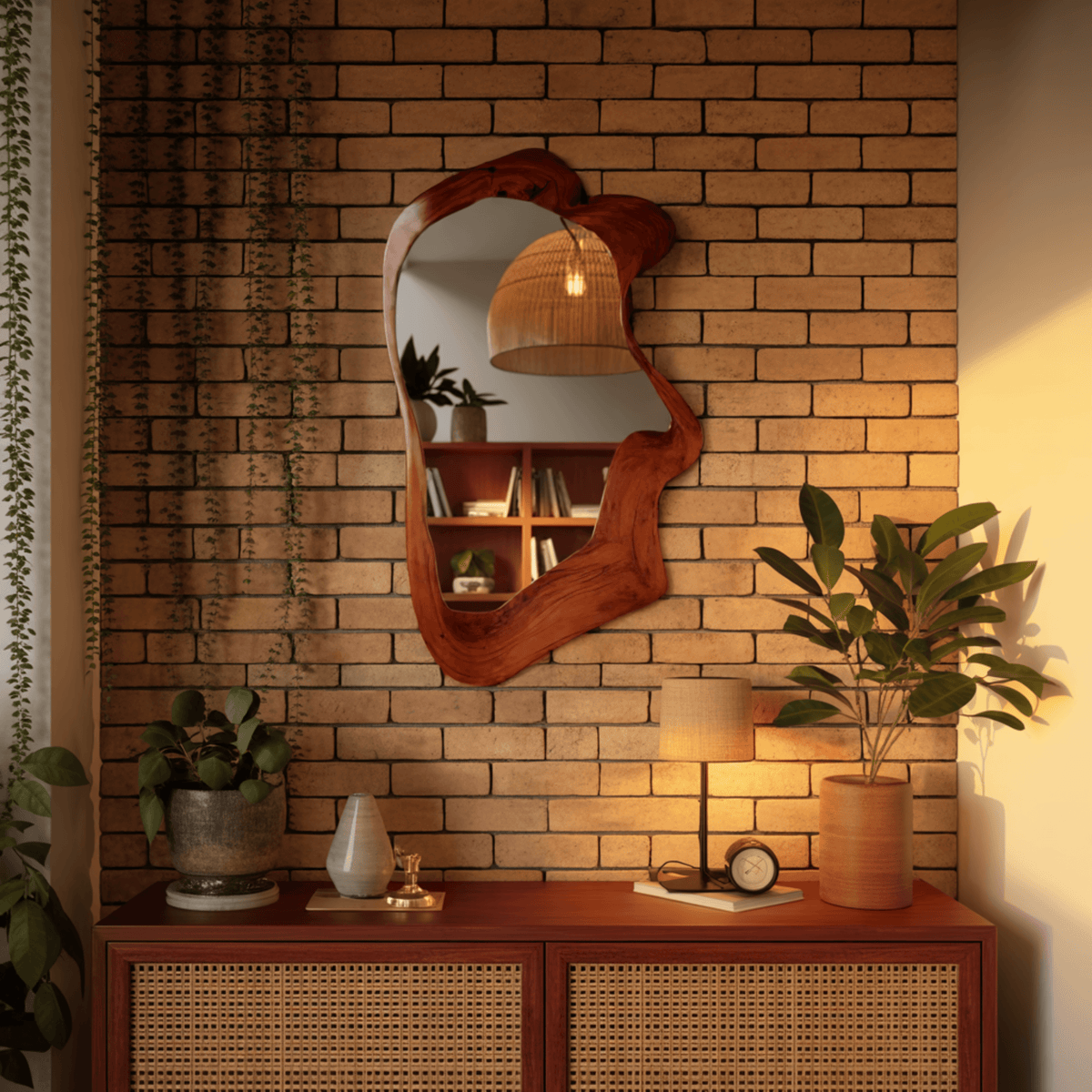 Driftform Handcrafted Live Edge Solid Wood Mirror
