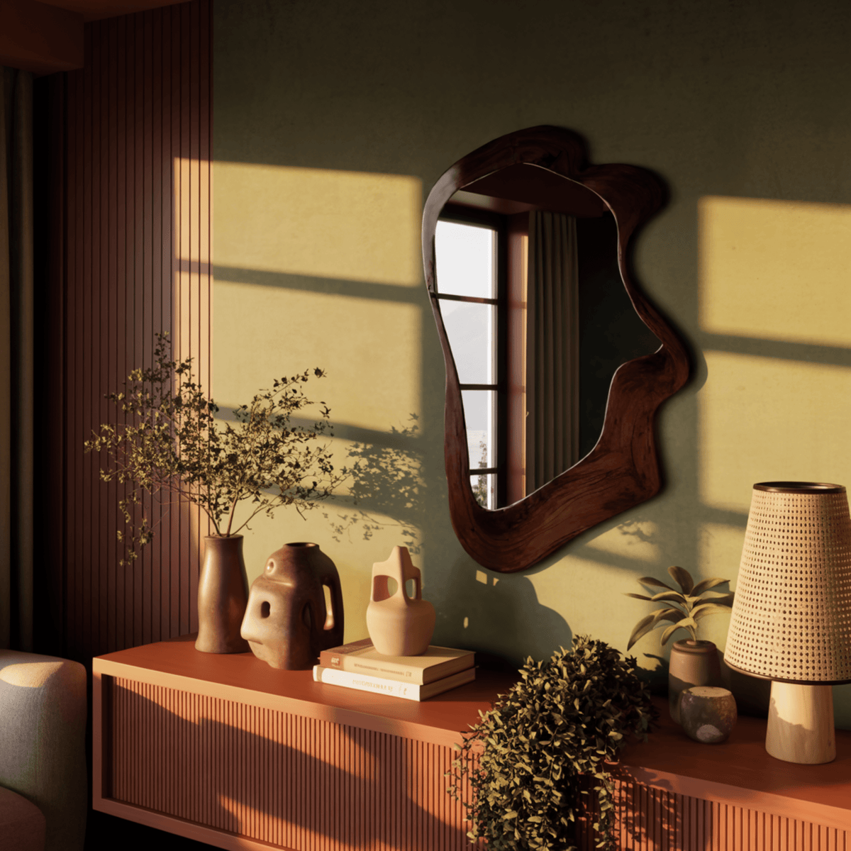 Driftform Handcrafted Live Edge Solid Wood Mirror