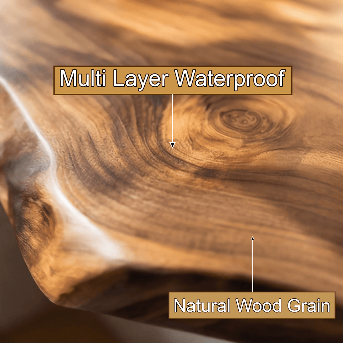 Driftwood Live Edge Wood Floating Bathroom Vanity