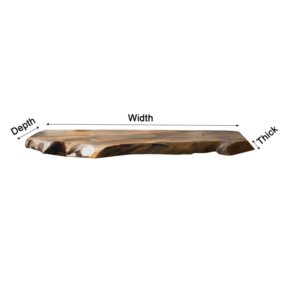 Driftwood Live Edge Wood Floating Bathroom Vanity
