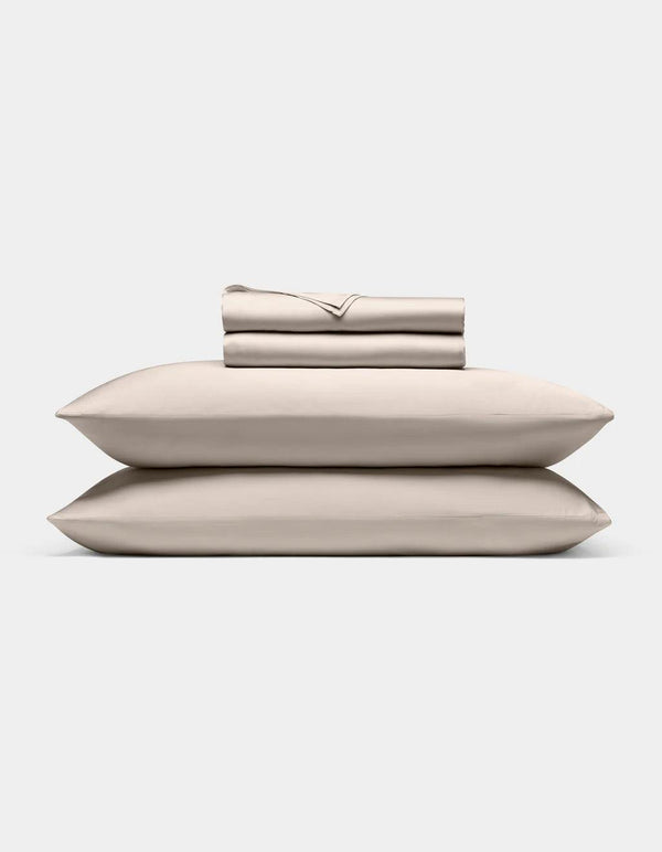 Driftwood  bed sheets and pillowcases on a white background