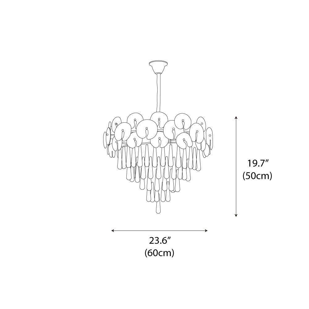 Droplet Copper Chandelier