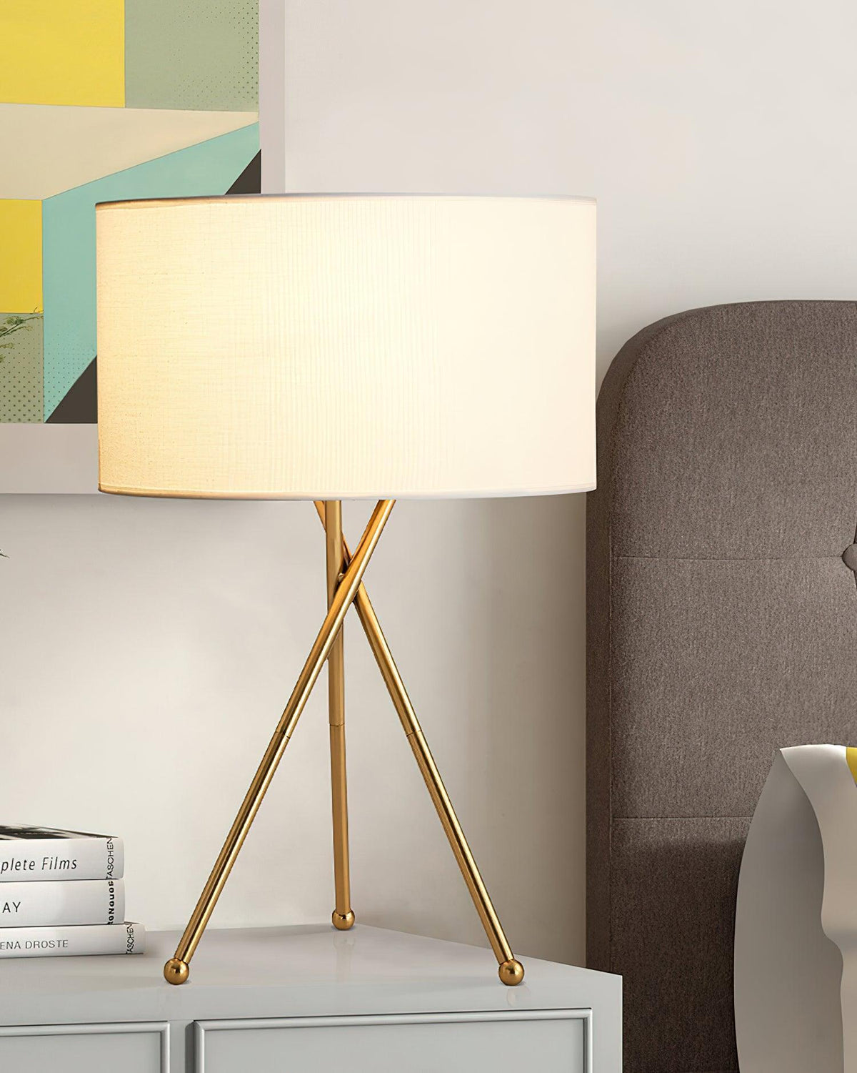 Drum Shaped Table Lamp 13.8