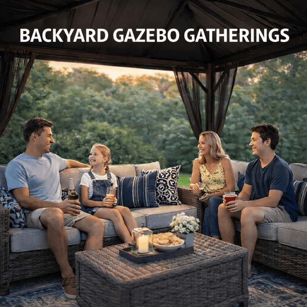 Duncan 10' x 12' Hardtop Gazebo – Metal Roof Outdoor Patio Gazebo with Heavy Duty Steel Frame