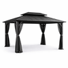 Duncan 10' x 12' Hardtop Gazebo – Metal Roof Outdoor Patio Gazebo with Heavy Duty Steel Frame