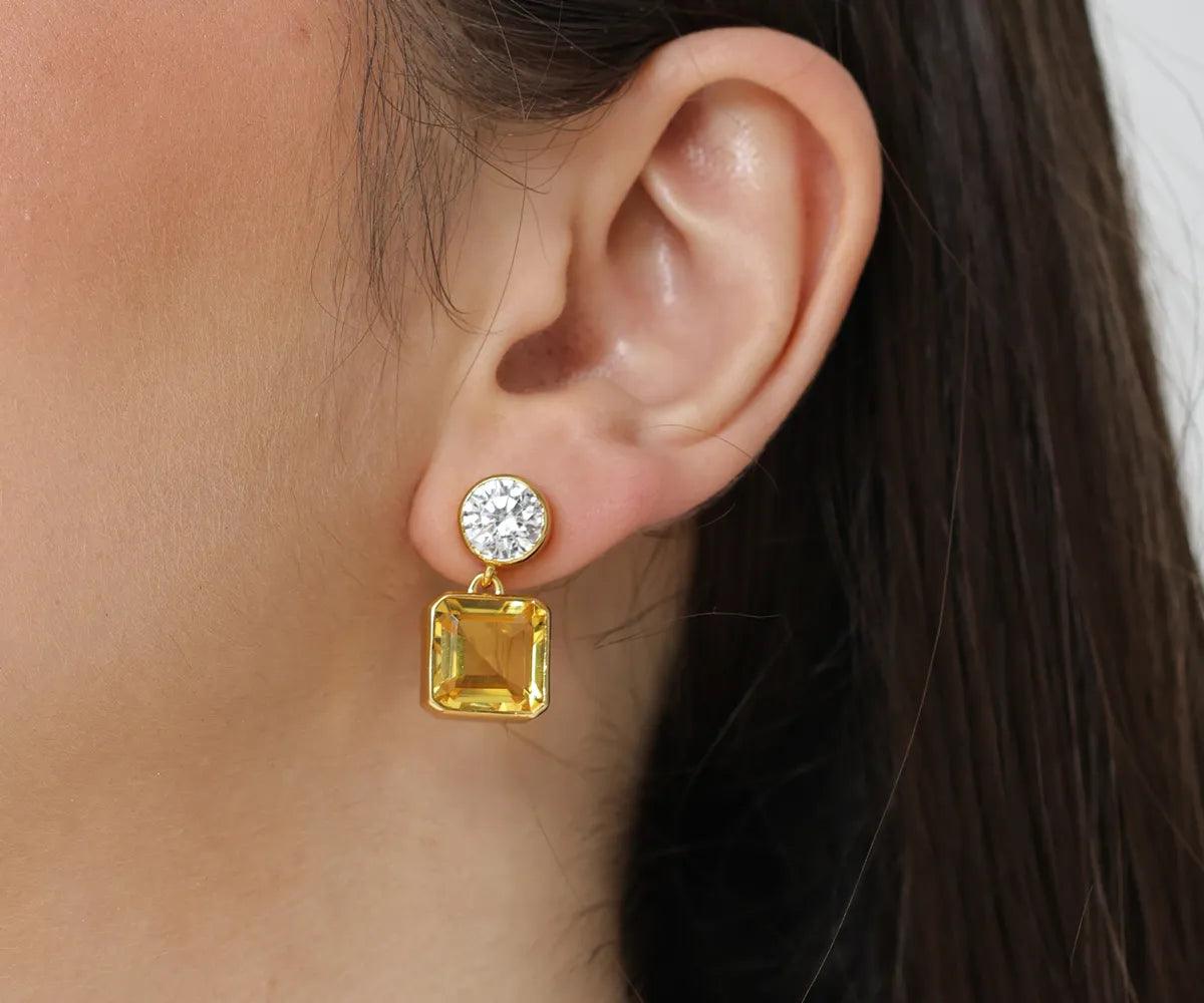 Amber Drop Earrings